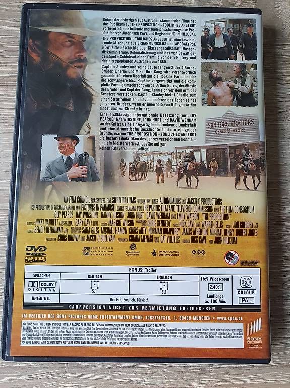 Tutti i DVDs: The Proposition – Usato da Alpnach Dorf venduto da simtok77 1