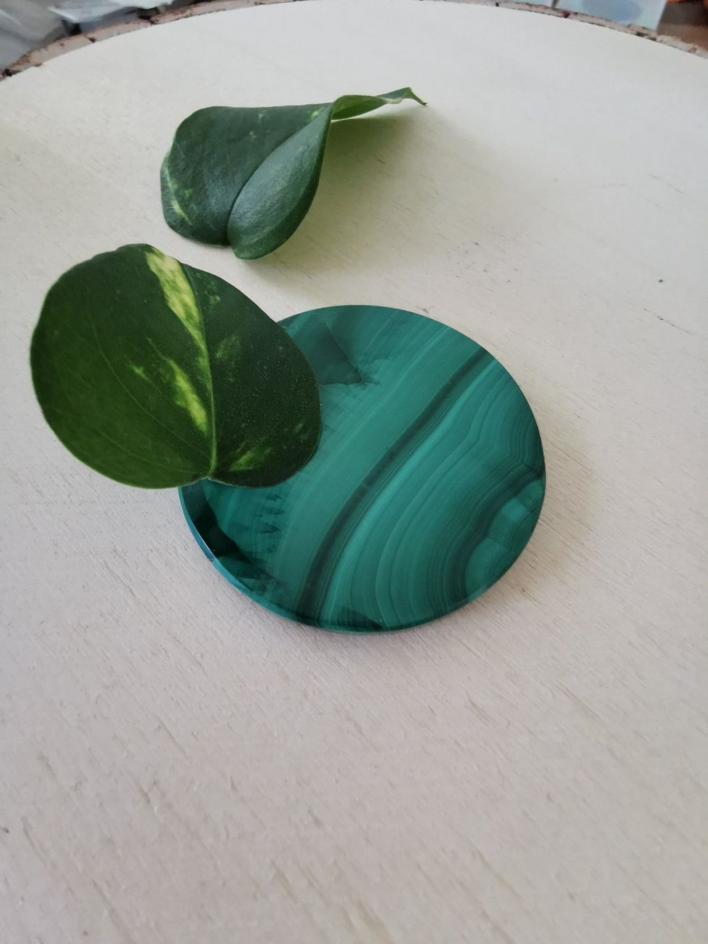 Minerali & Pietre curative: GROSSE Malachite Scheibe,  TOP-Qualität / Sondererkauf – Nuovo e nell'imballaggio originale da Dierikon venduto da Buntspecht-10 6