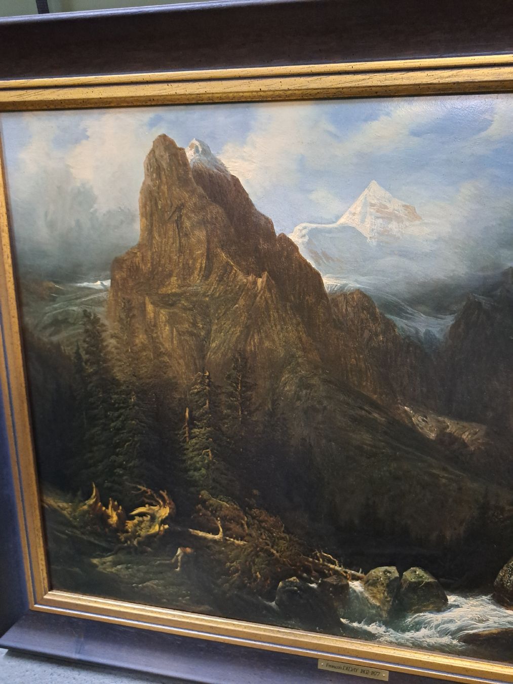 Dipinti: Francois Diday Wetterhorn Repro. – Usato da Grossdietwil venduto da hufi10 3