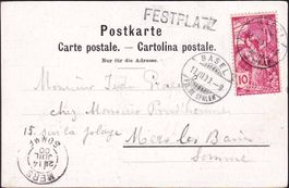 1900: Schützenfest BASEL, Karte m. Stabstempel FESTPLATZ