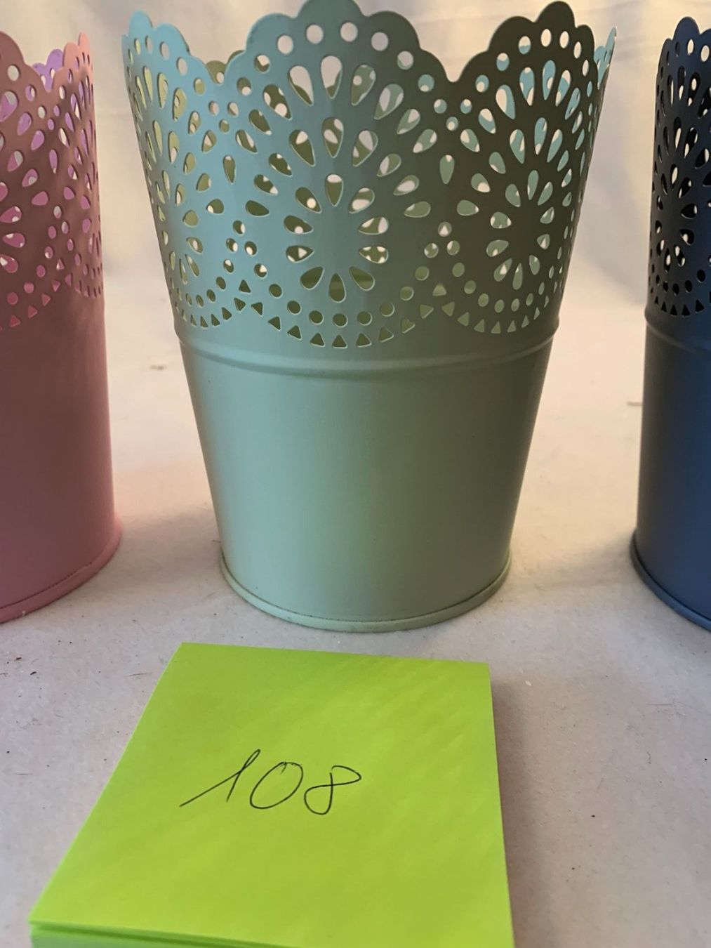 Pots de fleurs: 3 bunde Metallgefässe   108 – Neuf (Voir description) à Schötz par amore14 1