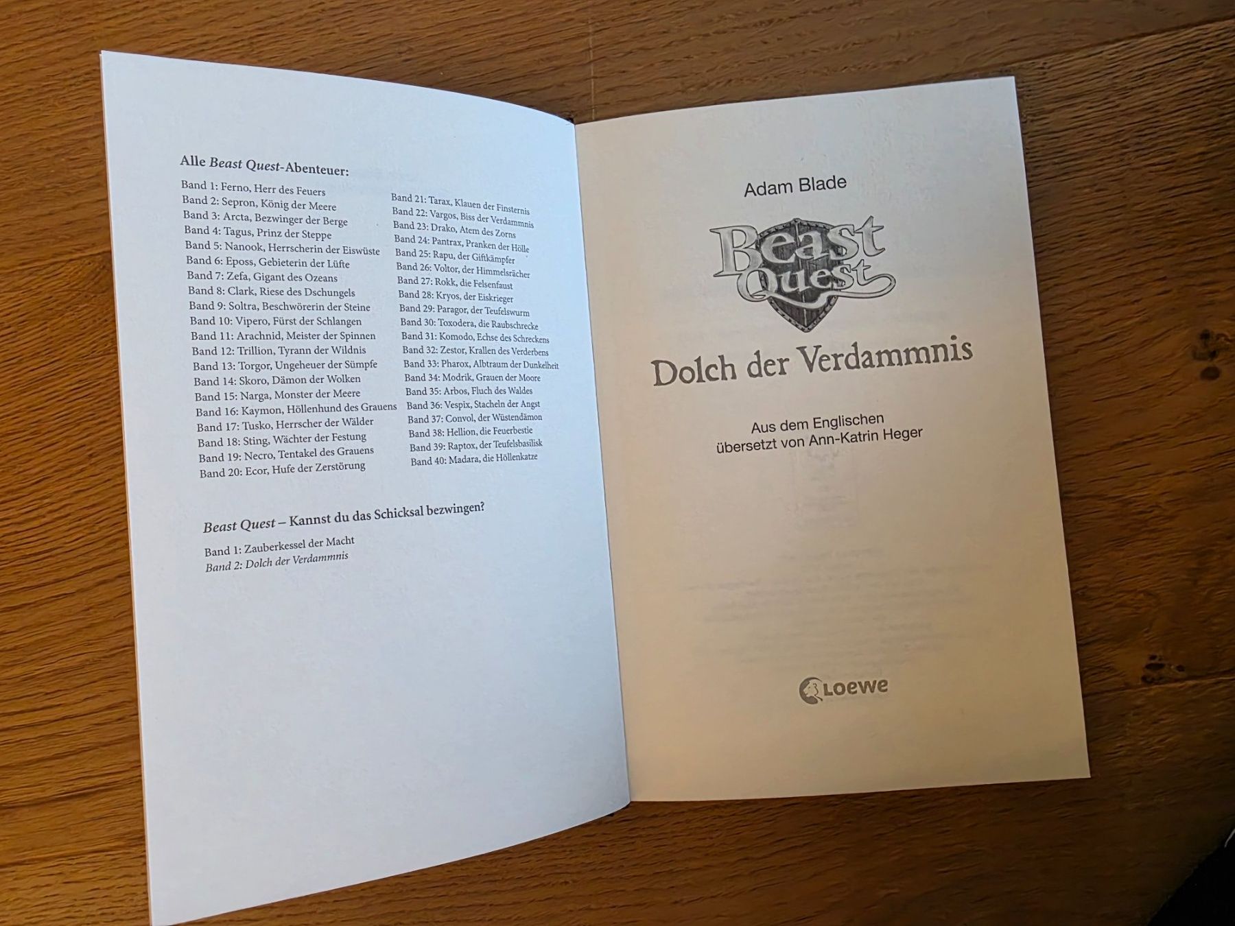 Bücher: Buch Beast Quest - "Dolch der Verdammnis" – Neu (gemäss Beschreibung) aus Richterswil von adora88 2