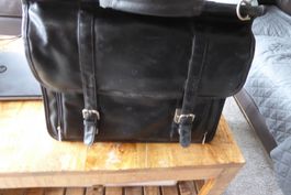 Grosse Leder Akten Tasche  viele Fächer
