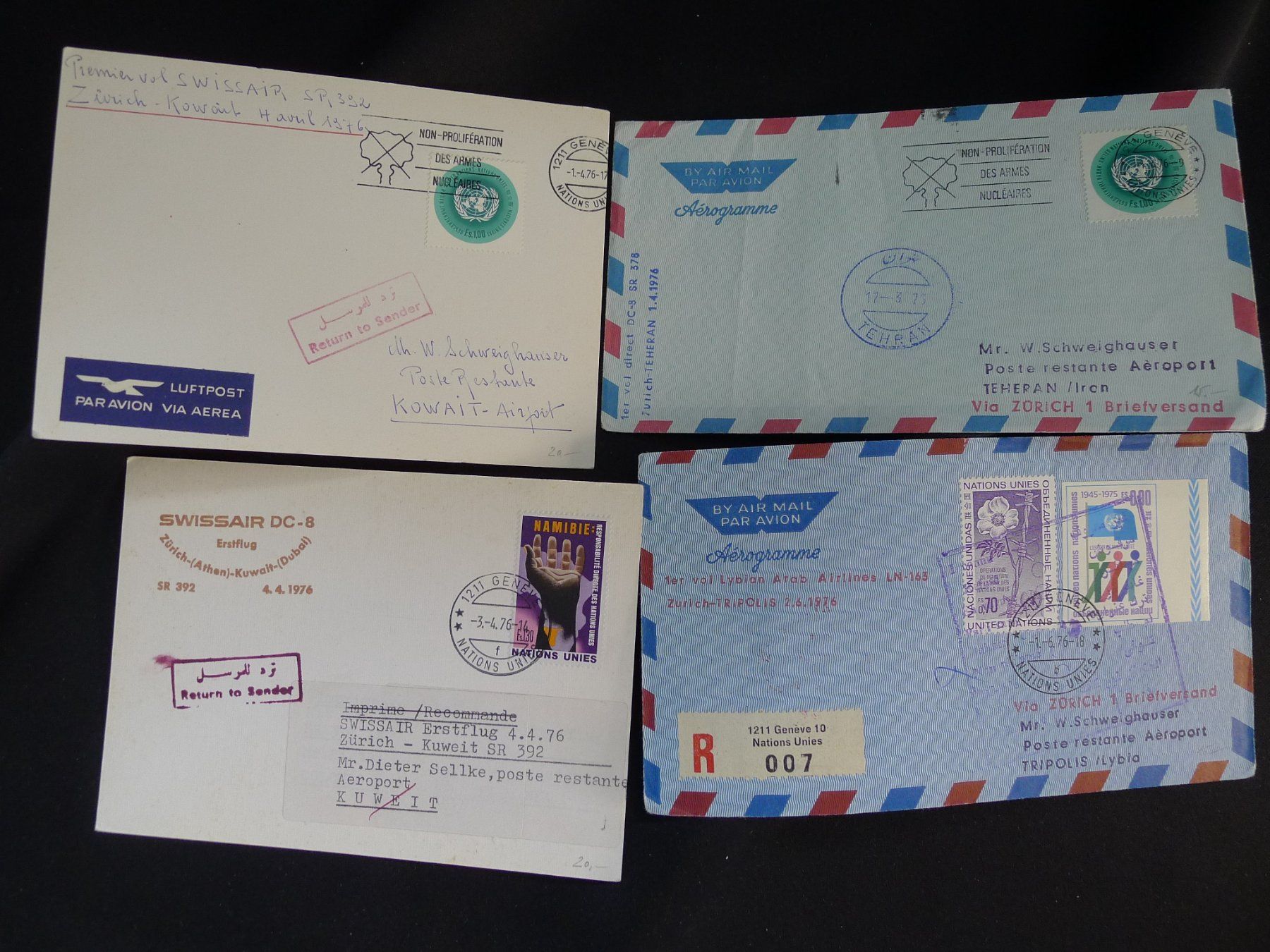 Alle Briefmarken: 16 Flugpostbriefe Schweiz – Gebraucht aus Dagmersellen von wyss1982 6