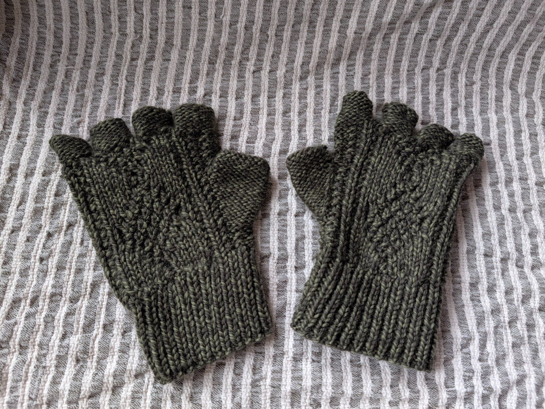Guanti & manicotti: Fingerless warm wool knitted gloves – Nuovo (secondo la descrizione) da Altendorf venduto da jak_lkk8 2