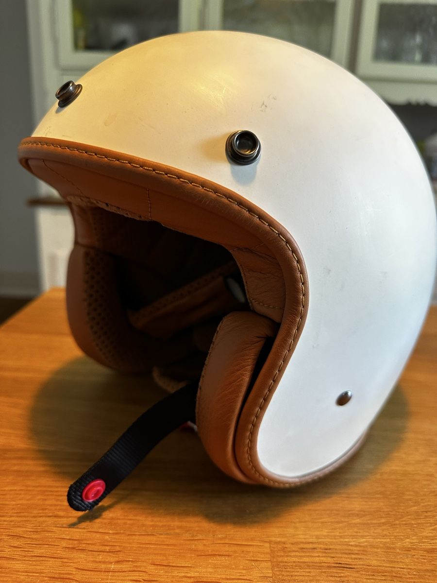 Caschi & visiere: DMD Gr. S, weiss, Leder, Vintage-Look – Usato da Olten venduto da wildvan