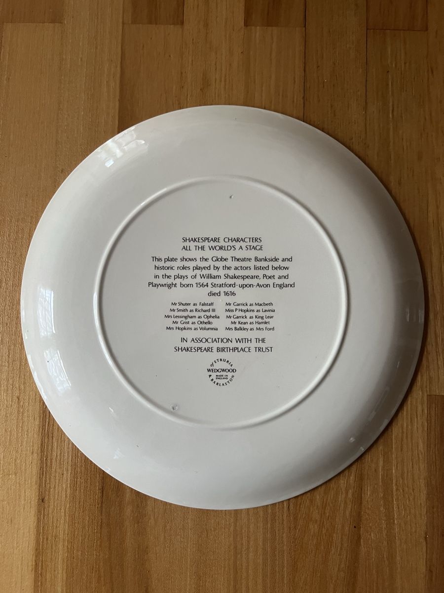 Wedgwood Piatti: Teller Wedgwood Shakespear Collection – Nuovo (secondo la descrizione) da Reinach BL venduto da countryhouse 2
