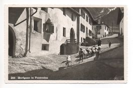 PONTRESINA Dorfstrasse - Hirte mit Schafen