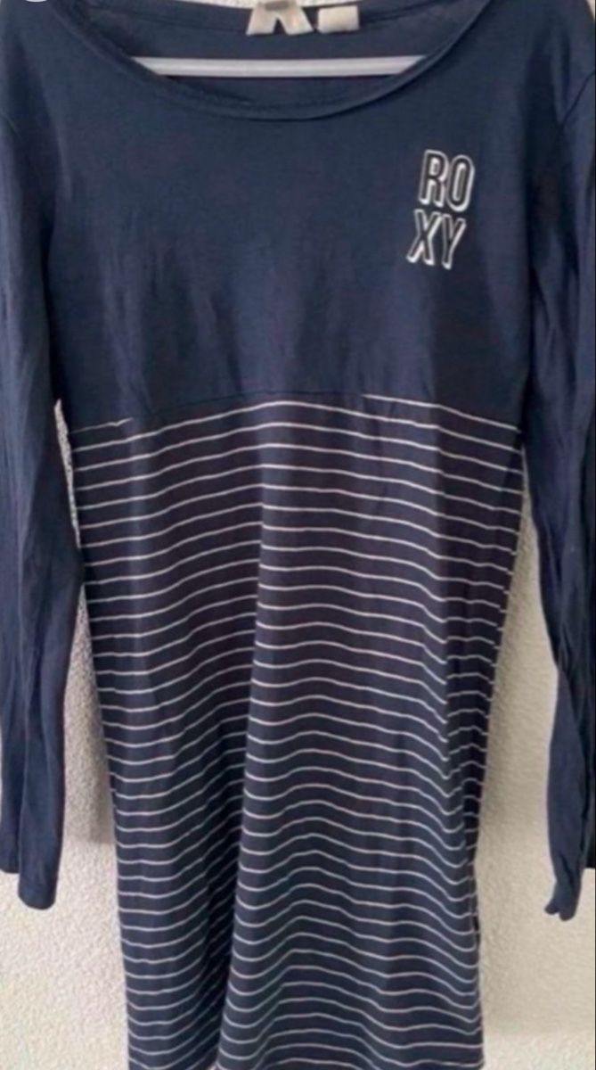 Roxy Kleider & Röcke: Roxy Kleid, Gr. 128 dunkelblau/weiss gestreift – Neu (gemäss Beschreibung) aus Freidorf TG von nad_fxh7
