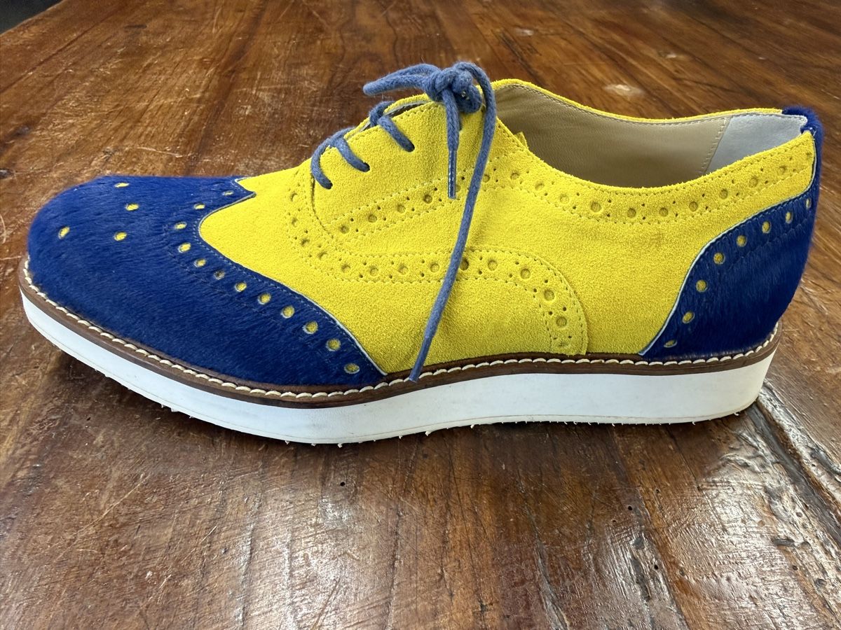 Scarpe da uomo: Gelb/Blau – Gr. 39 – Echte Eyecatcher! – Nuovo (secondo la descrizione) da Zuzwil SG venduto da Pomy 4