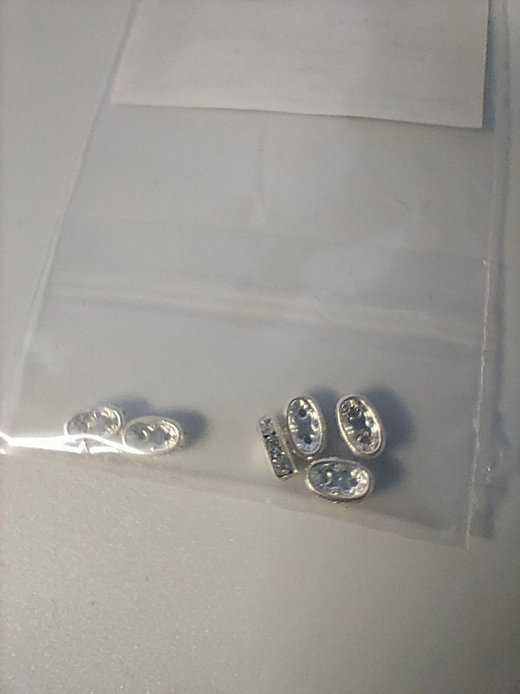 Anhänger: Strasssteine als Rondell versilbert crystal mit Doppelloch – Neu und originalverpackt aus Thalwil von ersteigerer 1