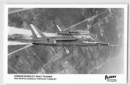 Schöne Ansichtkarte Aviatik HAWKER SIDDELEY GNAT TRAINER
