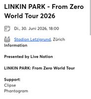 2x Linkin Park Ticket Zürich 30.06.2026, Platinticket