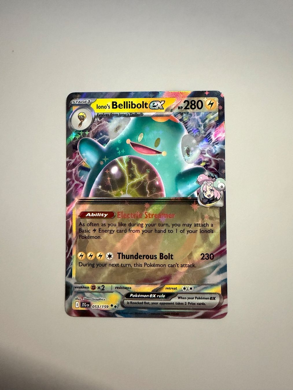 Pokémon Carte collezionabili: Iono's Bellibolt ex 057/159 – Nuovo (secondo la descrizione) da Niederhasli venduto da tcgpoint
