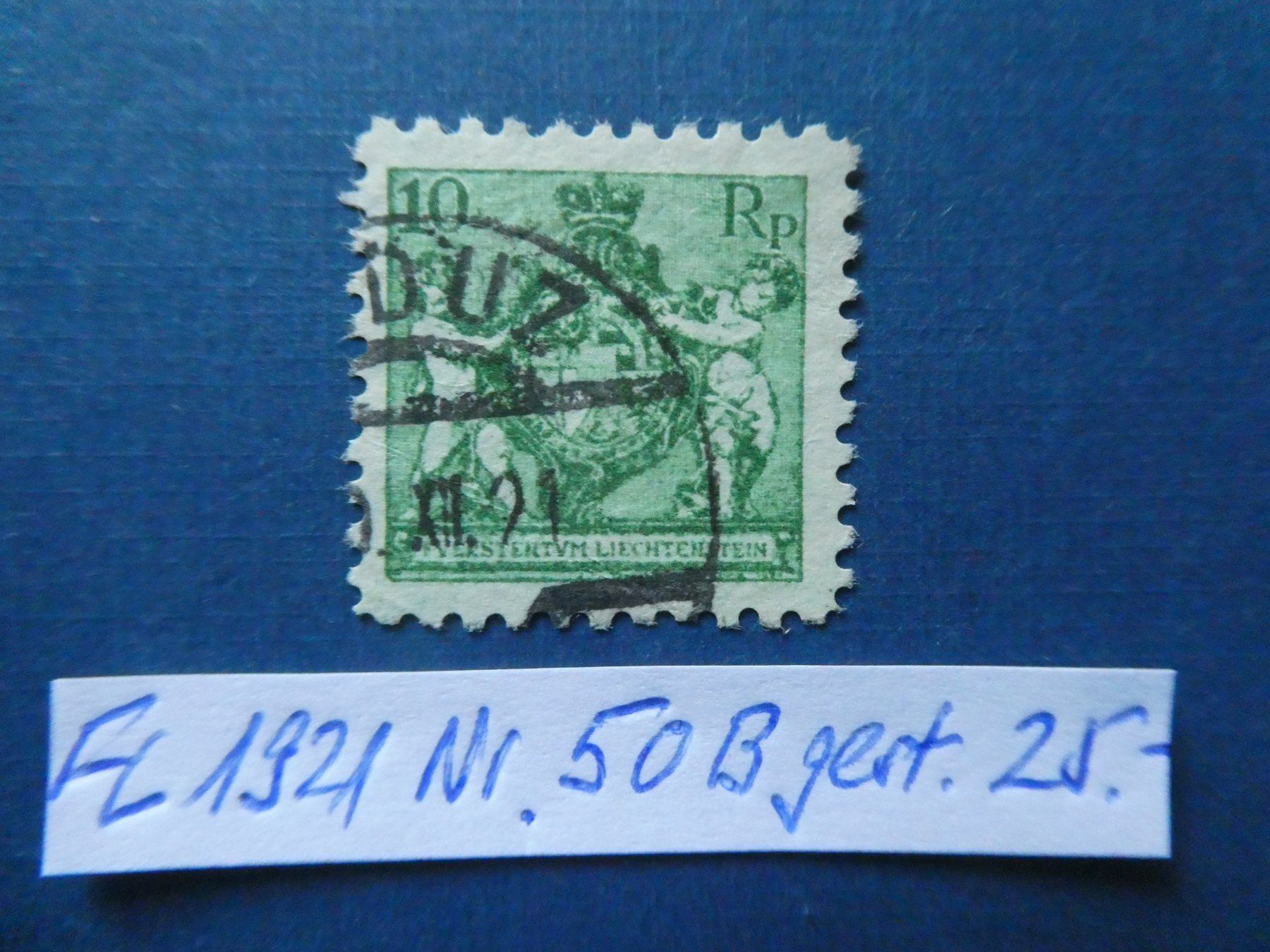 Tutti i francobolli: FL 1921 Nr. 50B gestempelt – Usato da Lausen venduto da Herbamare01