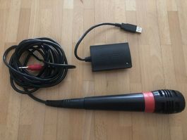 Singstar Mikrofon Original inkl. Adapter - PS 3 und 4