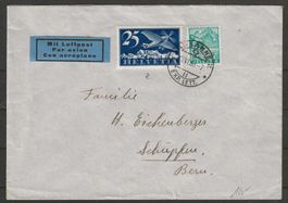 1936 : Flugpost Brief mit Nr. F5z : KP 120.--