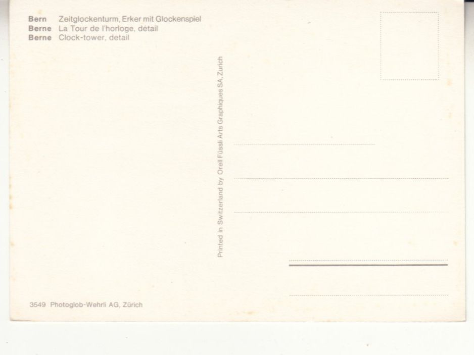Cartoline postali: Bern Zytglogge ca. 1970 – Usato da Bürglen TG venduto da StampGraf 1