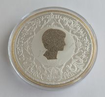Münze Prinzessin Diana -  versilbert + teilvergoldet