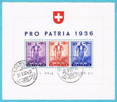 2932) W8, Sonderblock 2, Pro Patria RÜSCHLIKEN Kt. 300.-+