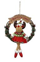 Dekokranz Weihnachten Rentier Mädchen 46 cm