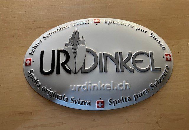 Insegne: Blechschild "Echter Schweizer Dinkel" – Nuovo e nell'imballaggio originale da Adligenswil venduto da Decor-Tech