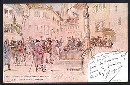Lausanne, Proclamation de l'Independence