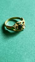Vergoldet Scwarz/ Weiss Ring (58)