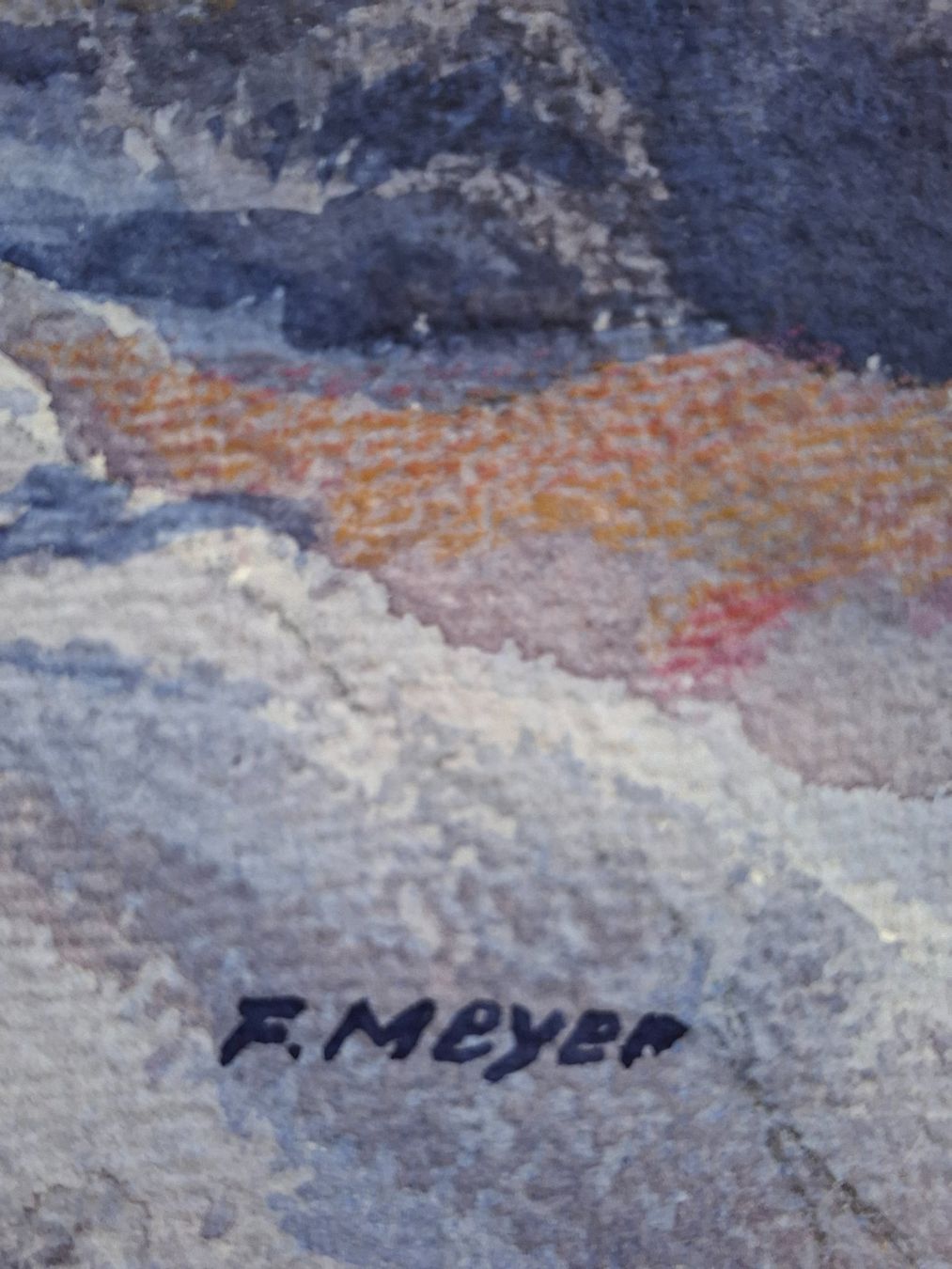 Dipinti: Aquarell Ferdinand Meyer-Streiff Zermatt Gornergletscher VS – Usato da Rheinfelden venduto da Badelus 2
