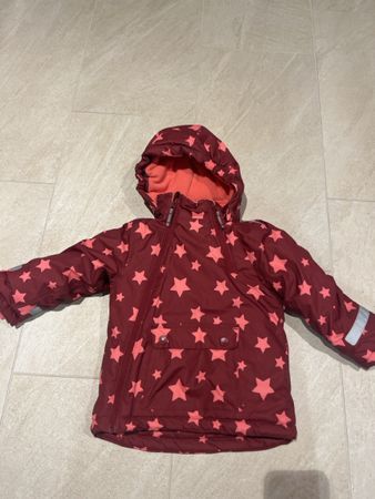 Winter Jacket Smile dark red with stars size 86/92