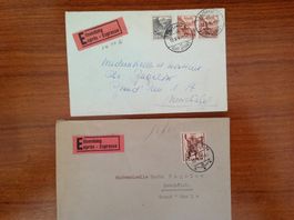 lettre Exprés affranchies Yverdon Neuchatel 42 / 42