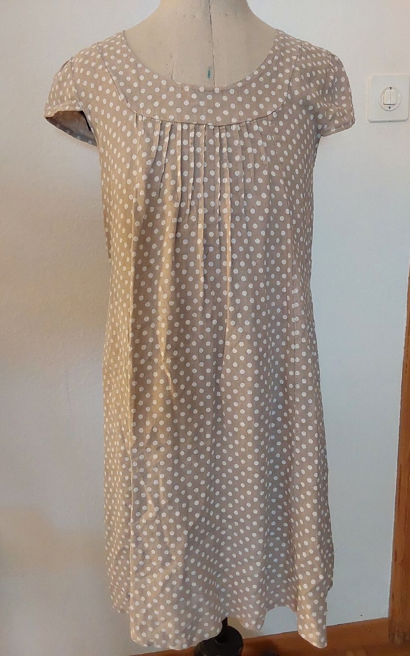 Vestiti: Kleid Leinen beige S Talia Benson – Usato da Köniz venduto da scopello12