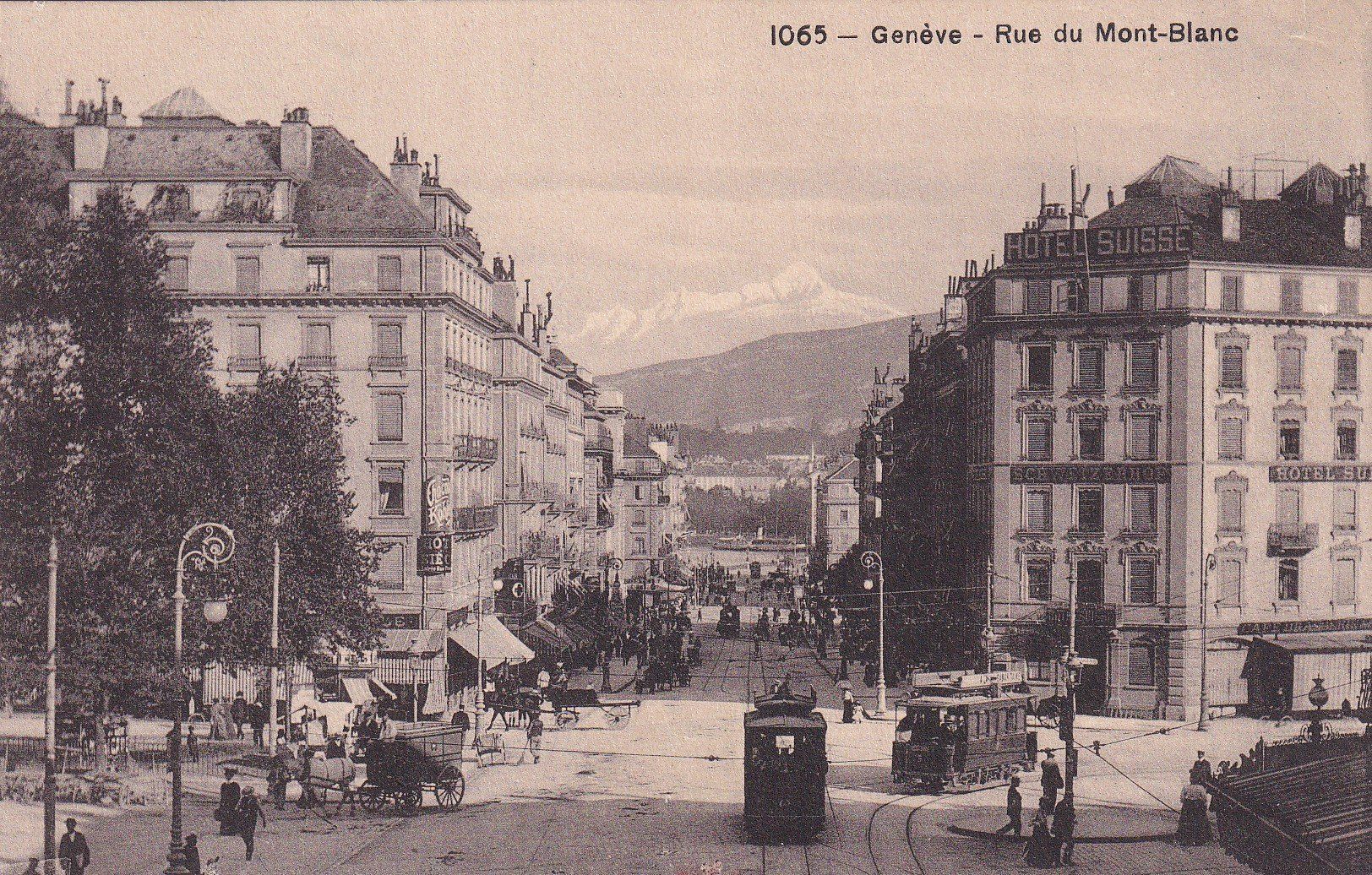 Cartoline postali: Genève - Rue du Mont-Blanc – Usato da Cormoret venduto da Pascalll2001