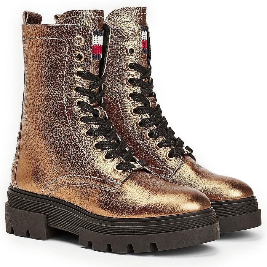 Tommy Hilfiger Scarpe da donna: Tommy Hilfiger Boots, Grösse 41,Metallic, Neu – Nuovo (secondo la descrizione) da Bassersdorf venduto da BarbarasBoutique