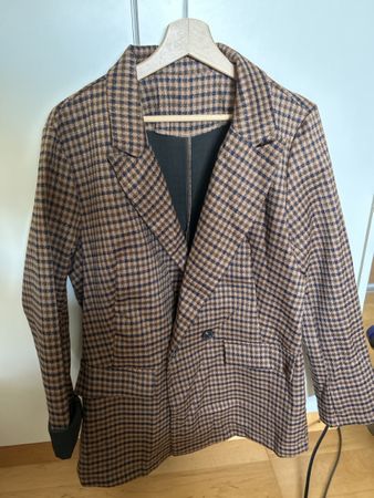 Blazer Karomuster Braun/Navy Grösse 38 neu
