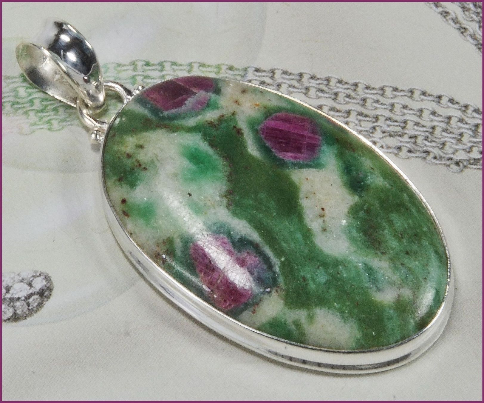 Ciondoli: RUBY ZOISITE, Rubin-Zoisit Anhänger 925 Silber – Nuovo e nell'imballaggio originale da Oberglatt ZH venduto da Goldfee1