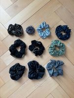 Set von 10 Scrunchies, Haargummis, verschiedene Farben