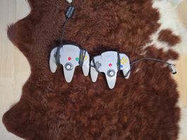 2x Original Nintendo 64 N64 Controller Grau