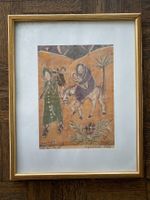 Gemälde  Originalbatik  SIGN. R.HESS  MARIA JOSEPH UND JESUS