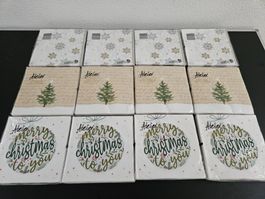 Neu - Servietten - Weihnachten - 12 Packungen - 33cm x 33cm