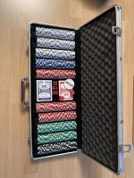Poker Koffer mit Chips und Karten Set gebrauchter Zustand