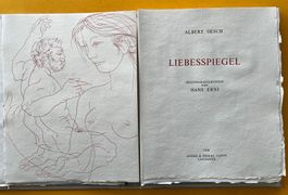Hans Erni Liebesspiegel mit 13 Original- Radierungen 1980