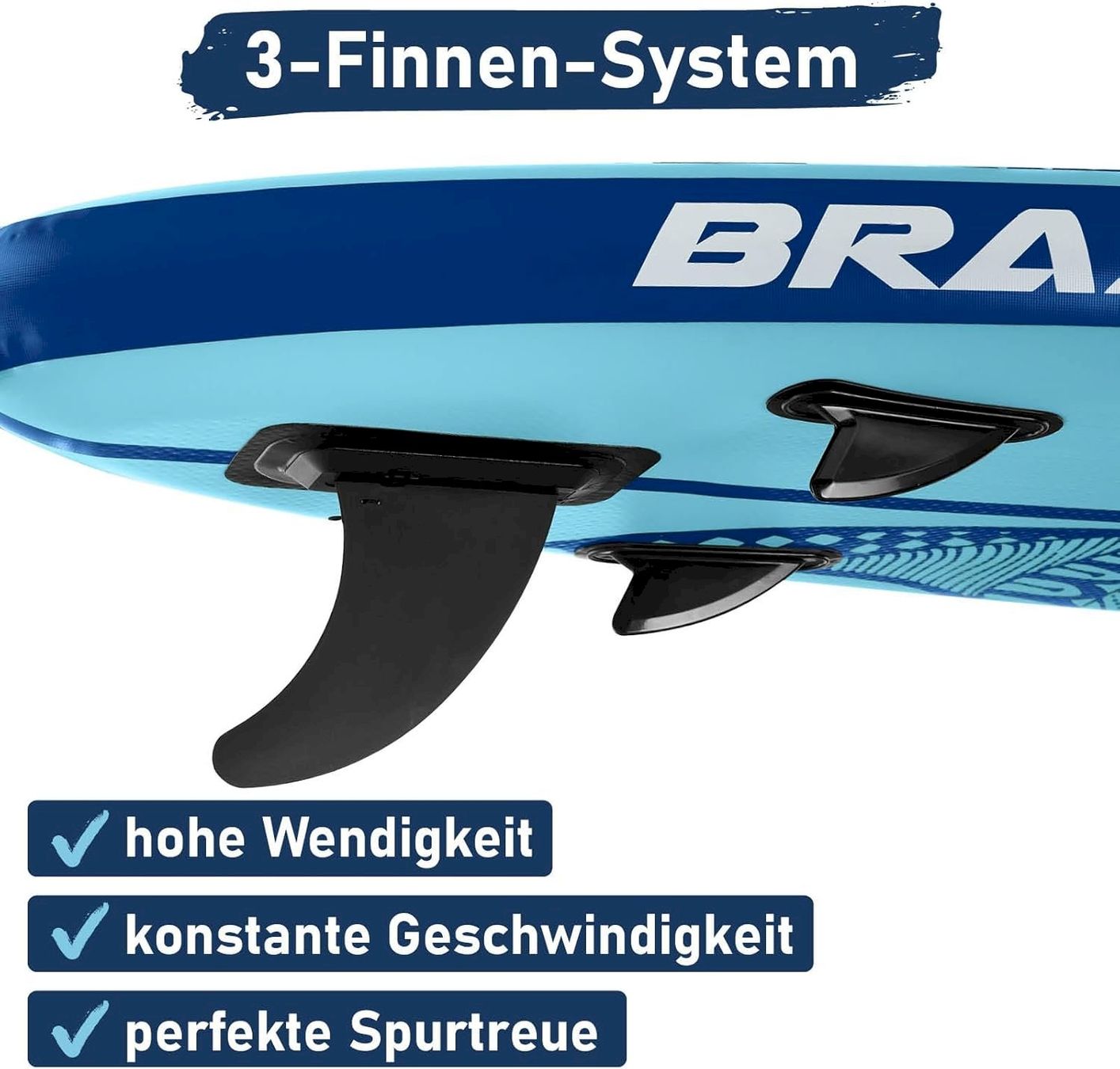 Surf: BRAST SHARK 320 SUP Board max 200kg blau – Neuf avec emballage d'origine à Bottighofen par zaap 7