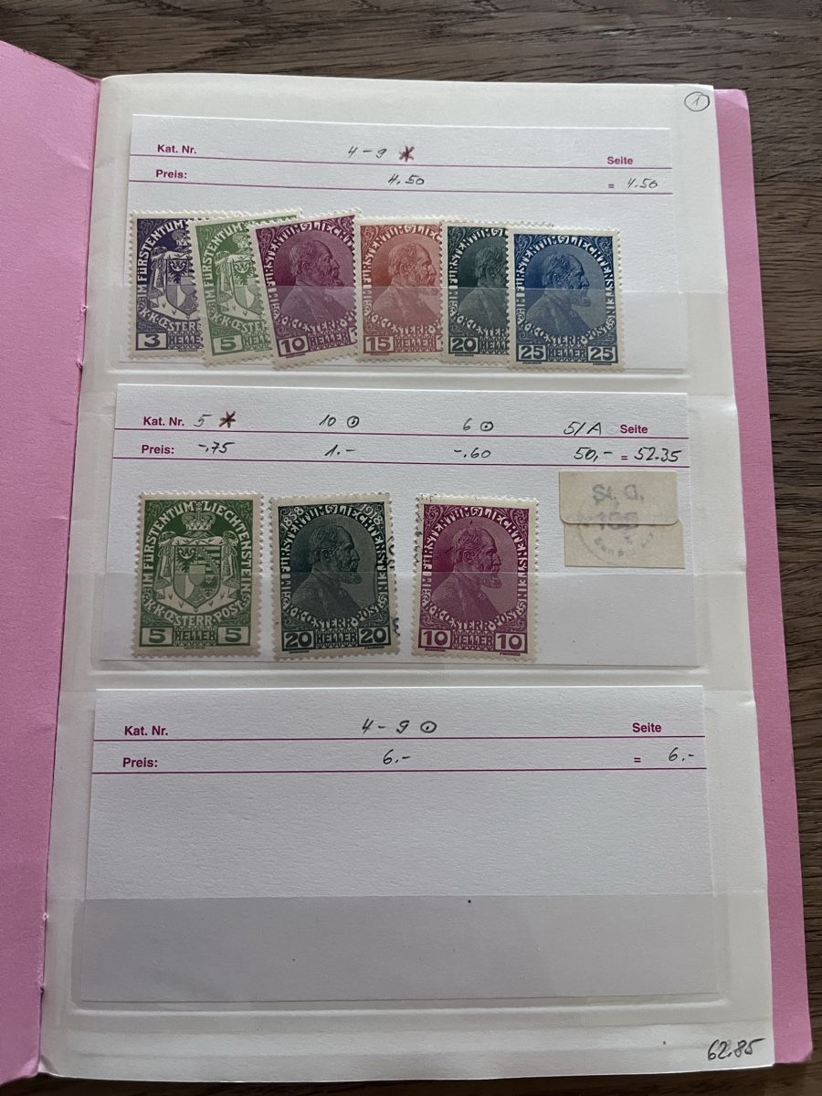 Tutti i francobolli: Briefmarken Auswahlheft Liechtenstein – Usato da Römerswil LU venduto da manuscha_ 1