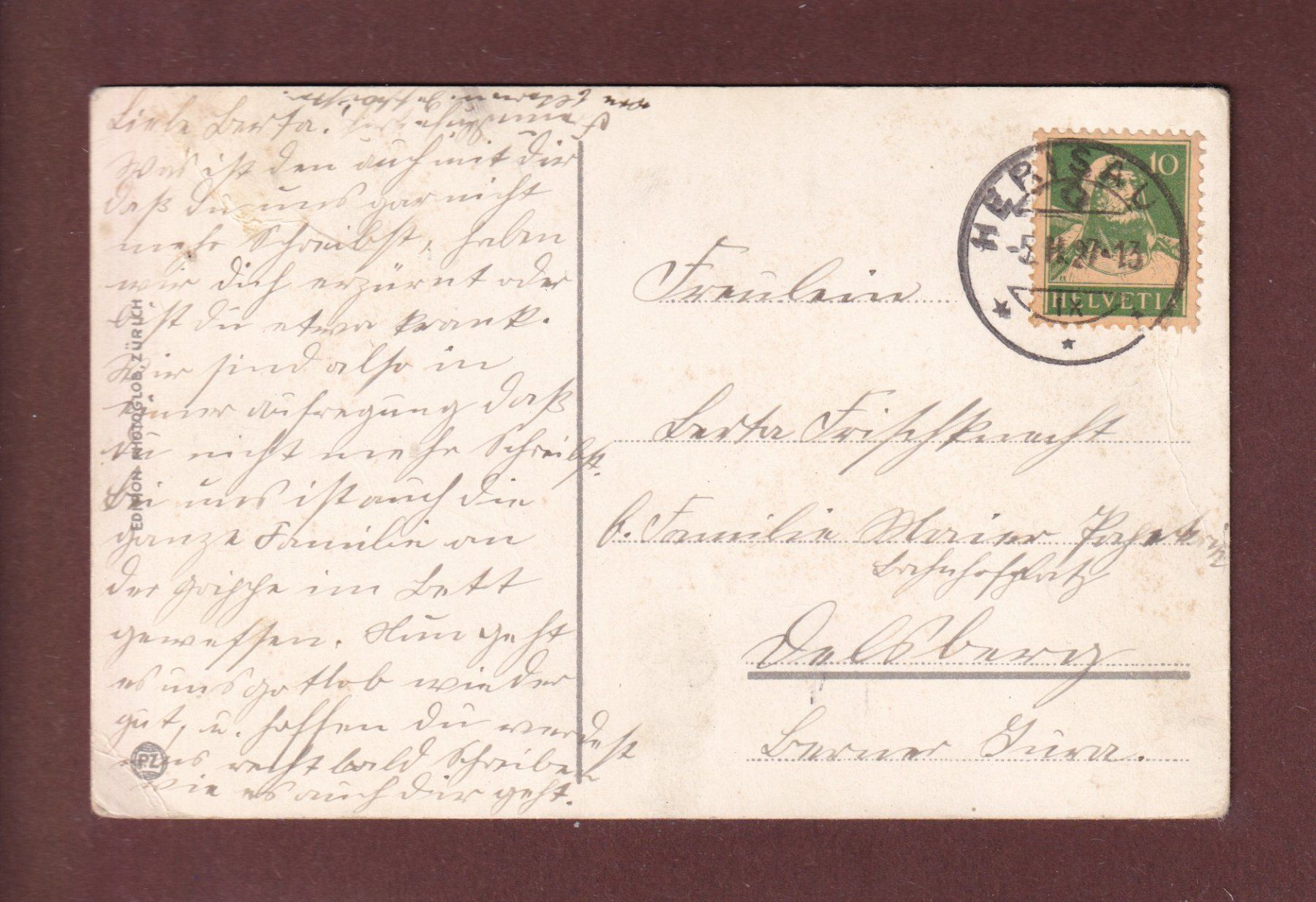 Cartoline postali: HERISAU mit Kaserne - 1927 // Falte // – Usato da Pully venduto da nicecards-shop 1