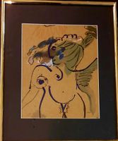 TABLEAU CUBISTE MONOGRAMMÉ ET DATÉ  1968
