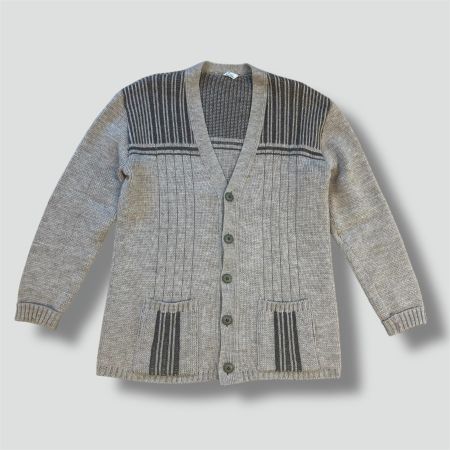 Vintage knitted 90s brown cardigan strickjacke retro