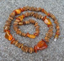 ♥ UNISEX KETTE / Baltischer Bernstein / roh + gesund ♥