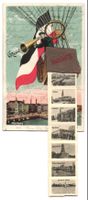 Leporello-AK Hamburg, Ansichten im Korb 