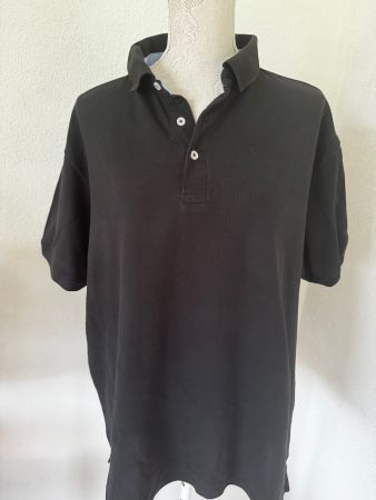 Warren & Parker Herren Polo-Shirt Gr. L Baumwolle schwarz
